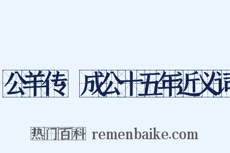 公羊传·成公十五年近义词是什么意思的图片